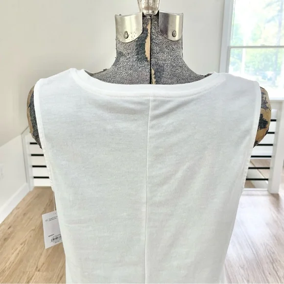 NWT white, purple, orange, yellow, Chase the sun, sleeveless muscle tank - Picture 5 of 5